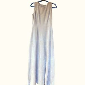 Calvin Klein Cream Suede Maxi Dress